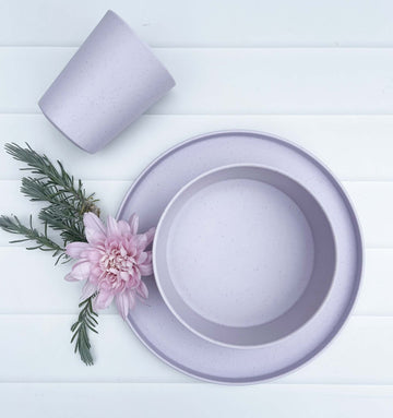 Australian Made Recycled Kids Dinnerware | 2 x Plate Set | Lavender (Lilac)
