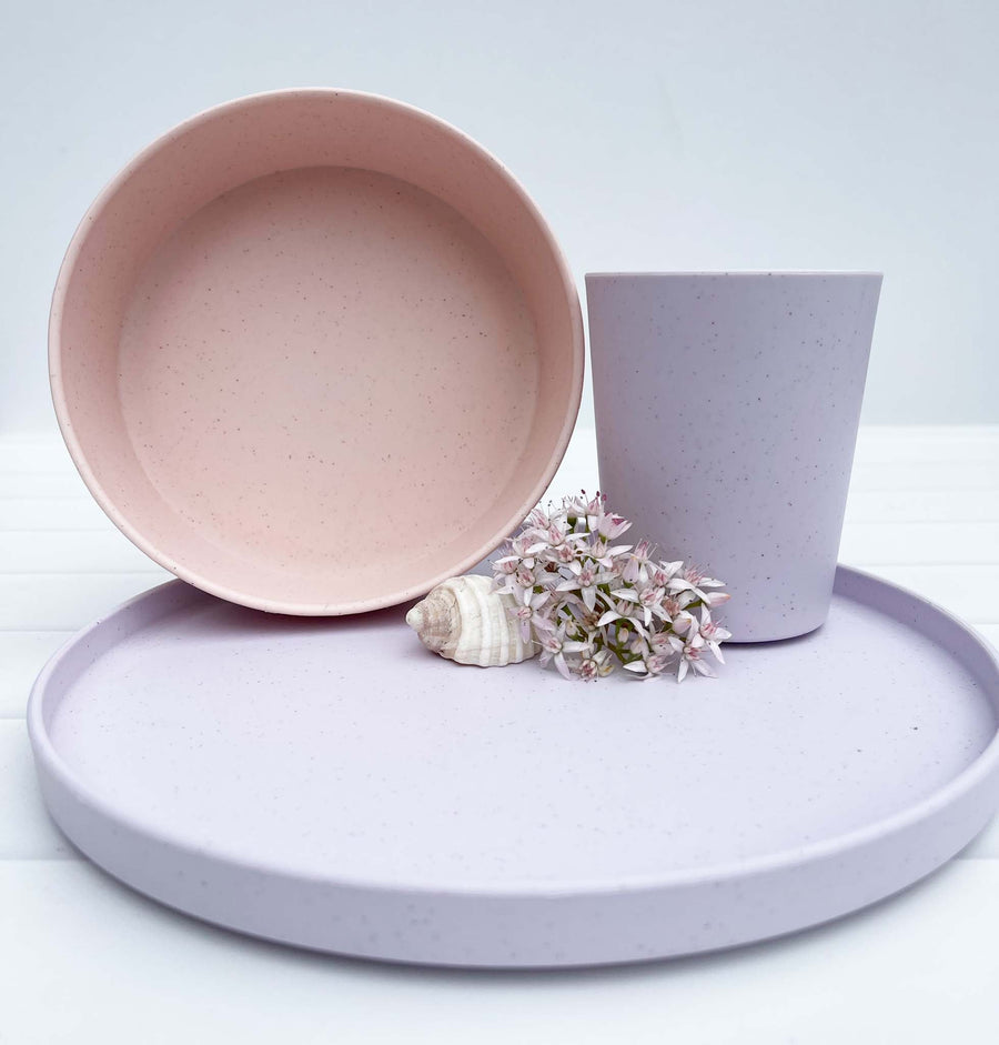 Australian Made Recycled Kids Dinnerware | 2 x Plate Set | Lavender (Lilac)