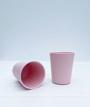 Australian Made Recycled Kids Dinnerware | 2 x Cup Set | Strawberry Sorbet (Pink)