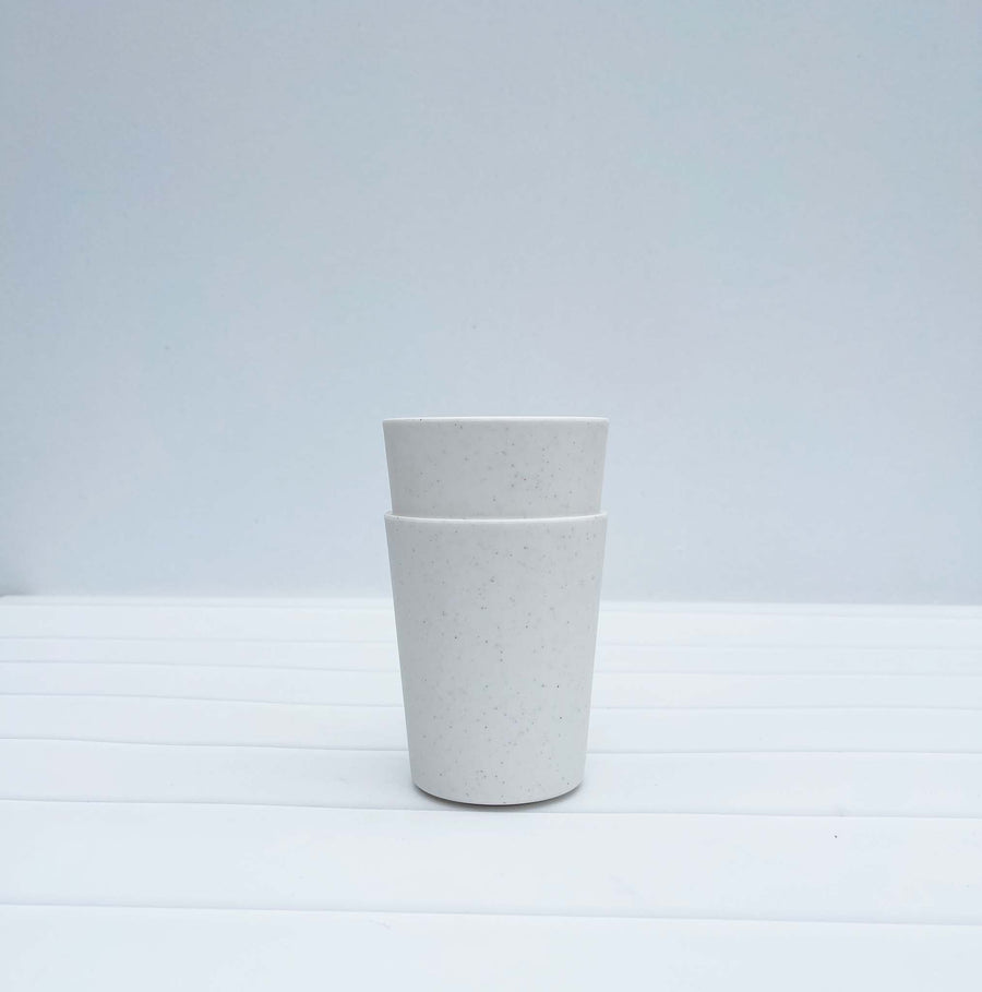 Australian Made Recycled Kids Dinnerware | 2 x Cup Set | Vanilla Bean (White)