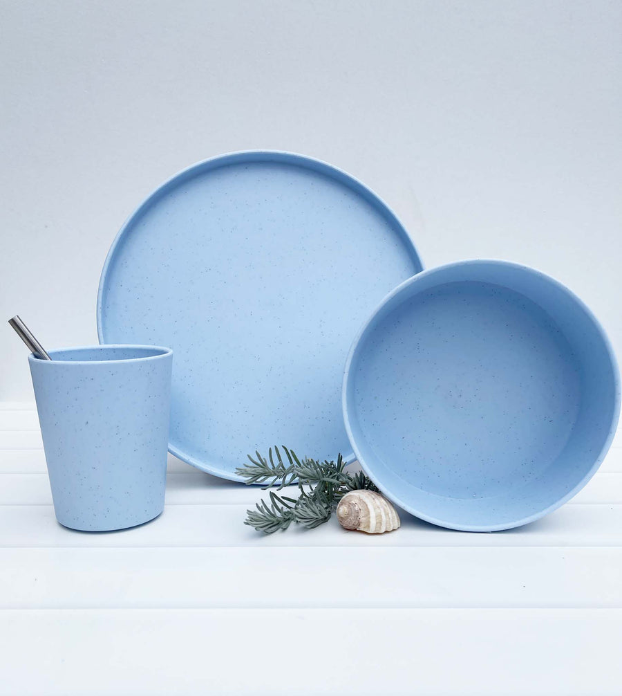 Australian Made Recycled Kids Dinnerware | 2 x Cup Set | Blueberry (Blue)